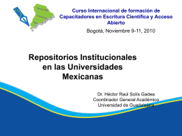 Repositorios Institucionales en las Universidades