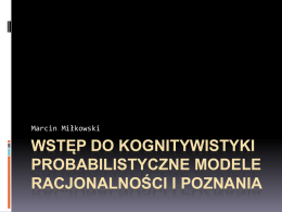 Modele probabilistyczne (bayesowskie