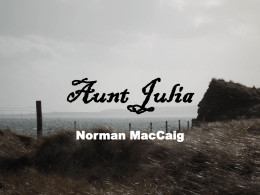Aunt Julia - Scottish Set Texts National 5