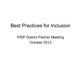 Best Practices for Inclusion Powerpoint Presentation