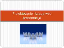 5. Projektovanje i izrada web prezentacija ()