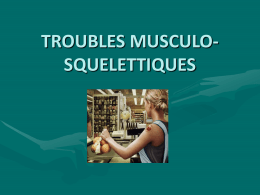 troubles musculo-squelettiques definition