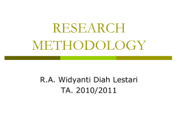 RESEARCH METHODOLOGY