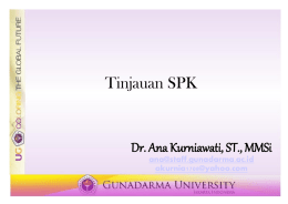 Bab 3. Tinjauan SPK - Official Site of Dr. ANA KURNIAWATI, ST