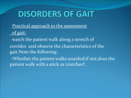 DISORDERS OF GAIT