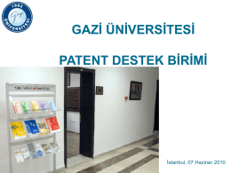 Özge Eken, Gazi Üniversitesi Patent Destek Birimi Uzmanı
