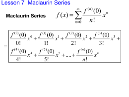 Maclaurin Series