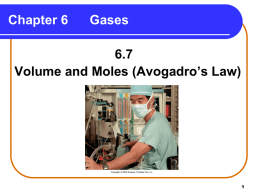 6_7 Volume and Moles (Avogadro`s Law).