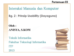 Lesson 03 - Prinsip Usability For All