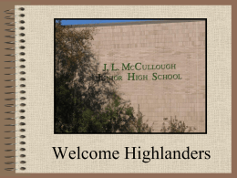 Power Point Version - McCullough Junior High