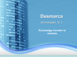 Diapositiva 1 - Desmarca Tecnologies