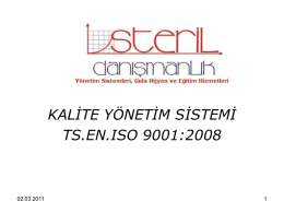kalite yönetim sistemi ıso 9001