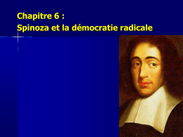 Spinoza - Service de Philosophie Morale et Politique