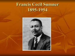 Francis Cecil Sumner - University of Tulsa