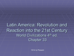 Latin America after WWII - University High World History