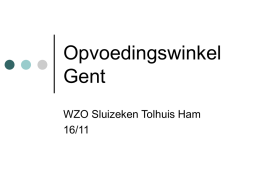 Opvoedingswinkel Gent - Lokaal Welzijnsbeleid in GENT