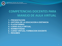 Competencias Docentes - Universidad Central del Ecuador