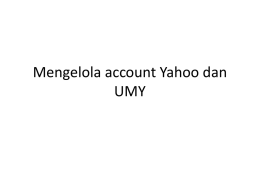 Mengelola account Yahoo dan UMY