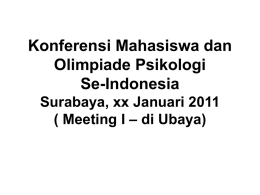 Konferensi Mahasiswa dan Olimpiade Psikologi Se