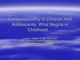 Cardiomyopathy in Children And Adolescents