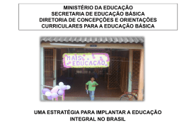 1. MEC_Panorama da Educação Integral no Brasil - CEFORT