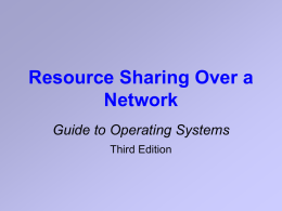 Resource Sharing Over a Network