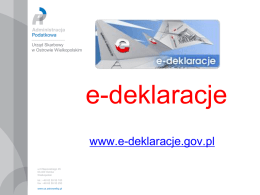 Prezentacja e-deklaracje - Urząd Skarbowy w Ostrowie Wielkopolskim
