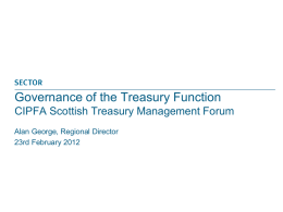 Governance of the Treasury Function