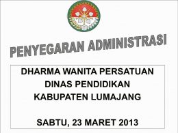 Penyegaran Adm DWP - Syamsul Hadi Blog