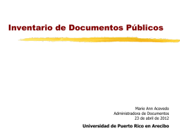 Orientación sobre el Programa de Administración de Documentos