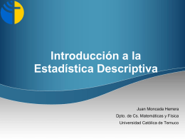 Diapositivas sobre Estadística Descriptiva
