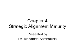 Chapter 4: Strategic Alignment Maturity