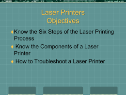 The Laser Printing Process