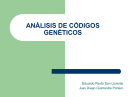 Analisis de codigo genetico (trabajo).