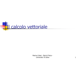 Vettori - Dipartimento di Fisica