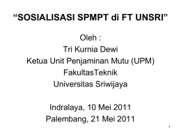 1. visi, misi dan tujuan fakultas teknik unsri