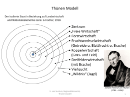 3.1 Thünen´sche Kreise und Thünen Modell