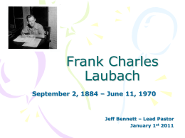 Frank Charles Laubach Power Point