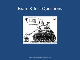 Exam 3 Test Questions