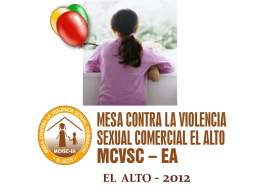 Mesa Contra la Violencia Sexual Comercial El Alto. MCVSC-EA