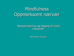 Mindfulness - St. Olavs Hospital