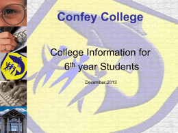 Third Level Progression from Confey College 2013
