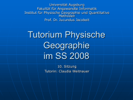 Tutorium_SS_09 - Universität Augsburg