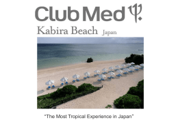 Slide 1 - Club Med