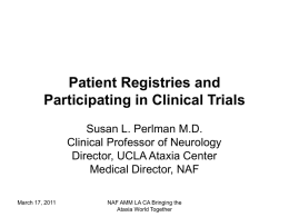 Patient Registries and Participating in Clinical Trials