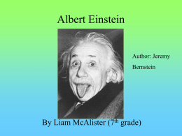 Albert Einstein - grade7energyinourworld