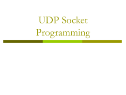 UDP Socket Programming.