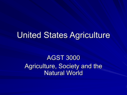 United States Agriculture - California State University Stanislaus