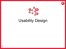 Usability Design Slides