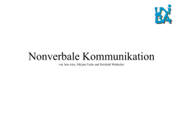 Nonverbale Kommunikation von Jens Alex, Mirjam Fuchs und